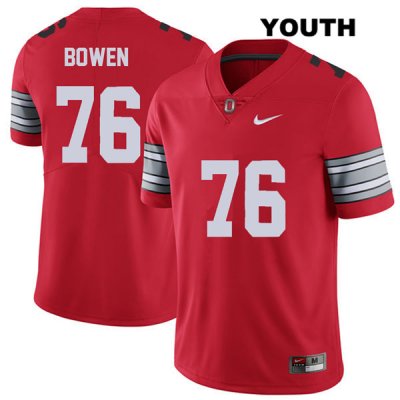 Youth NCAA Ohio State Buckeyes Branden Bowen #76 College Stitched 2018 Spring Game Authentic Nike Red Football Jersey UN20L83FQ